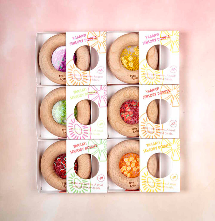 Petit Boum sensorische donut watermeloen 6 mnd +
