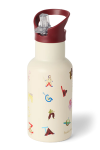 Studio Noos RVS drinkfles RVS 350 ml alphabet