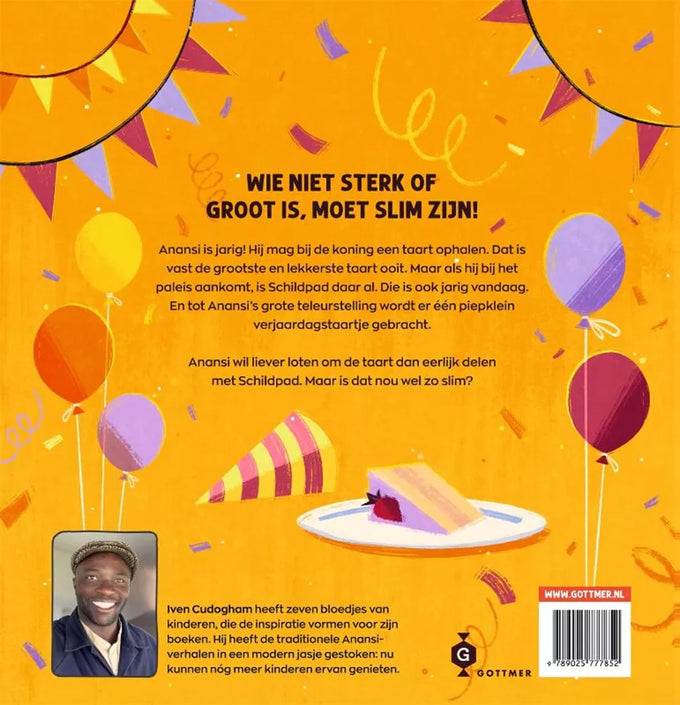 Anansi de spin en de verjaardagstaart 3jr 9789025777852 b