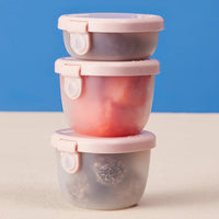 B.box 3 siliconen snackbakjes berry3