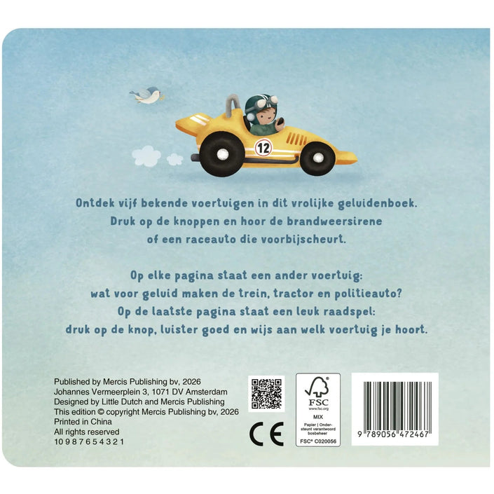 Little Dutch geluidenboek voertuigen 1 jr+