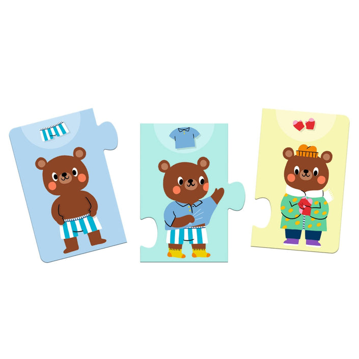 DJECO puzzel Teddy kleedt zich aan 3jr 10 stks 3070900082748 b
