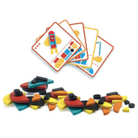 DJECO tangram puzzel Ze geo vroum 3jr 3070900064362 b