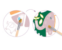 DJECO verfset met palet Wild ones 3 jr+3