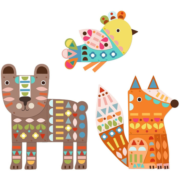 DJECO knutselen met papier giant animals 3-6 jr