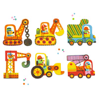 DJECO puzzel duo articulo voertuigen 2 jr+