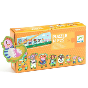 DJECO puzzel groot en klein 3 jr / 16 stks
