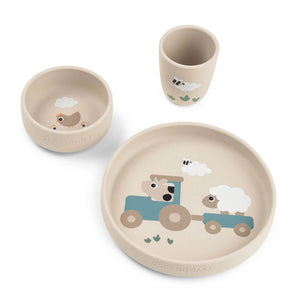 Done by Deer stick and stay dinner set tiny farm sand 5712643063186 a