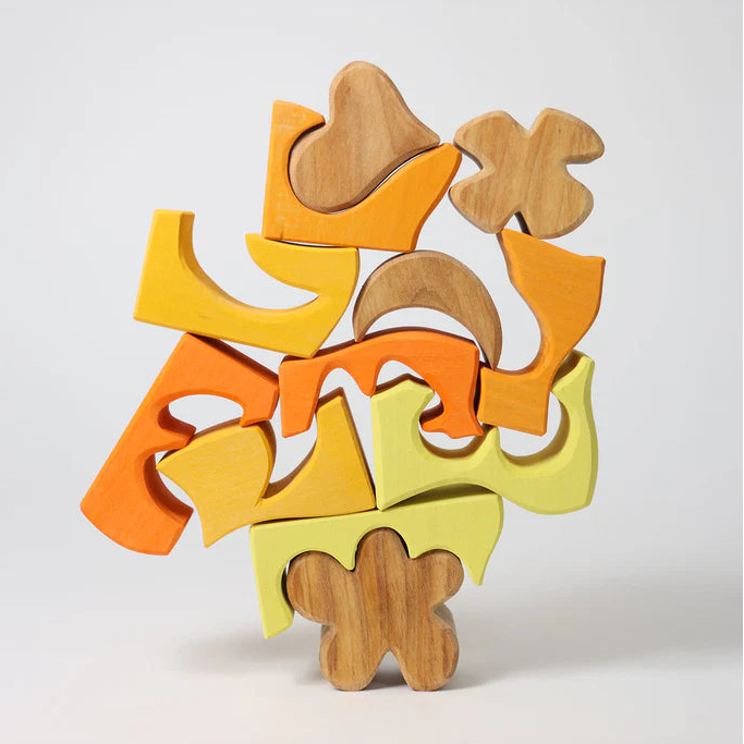 GRIMMS houten bouwset geel 1jr 4048565436878 e