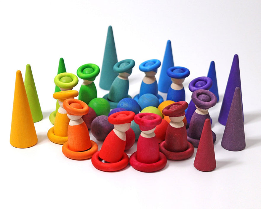 GRIMMS sorteerballen regenboog classic small 3 jr+10236g