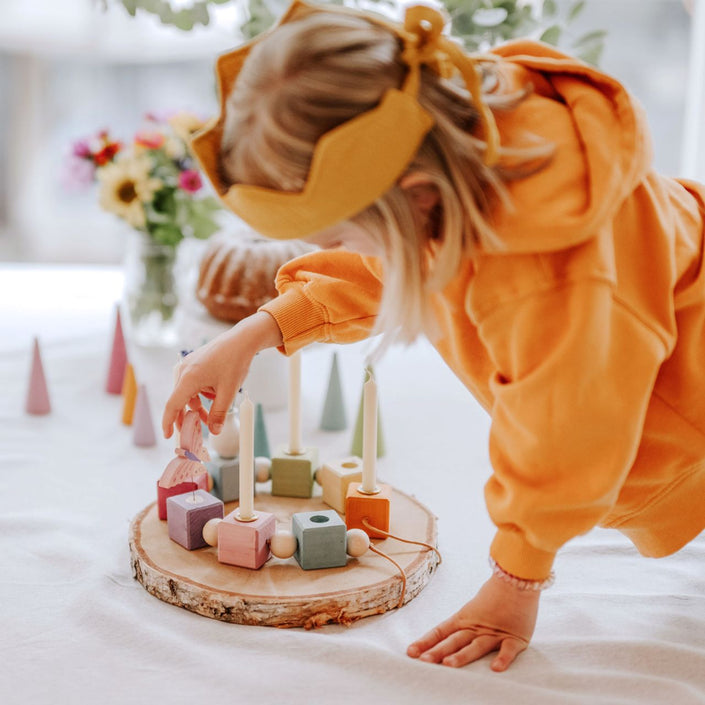 GRIMMS verjaardagsring blokken pastel 30 cm01781b