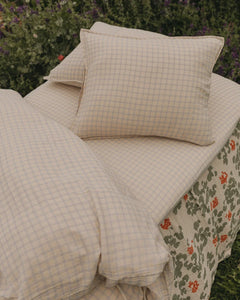 Garbo and Friends hoeslaken gingham blue 90x200