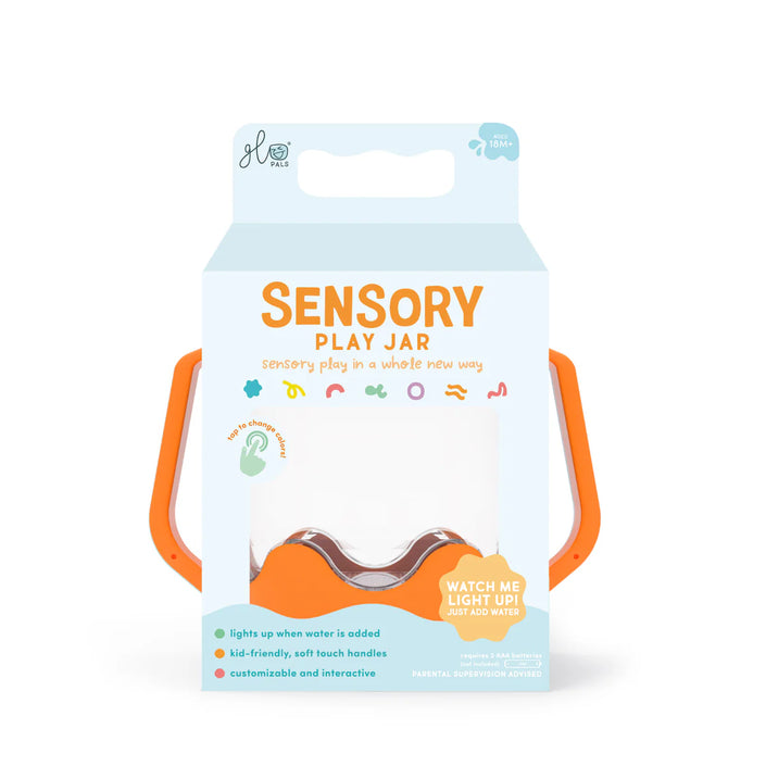 Glo Pals sensory play jar oranje 18 mnd+