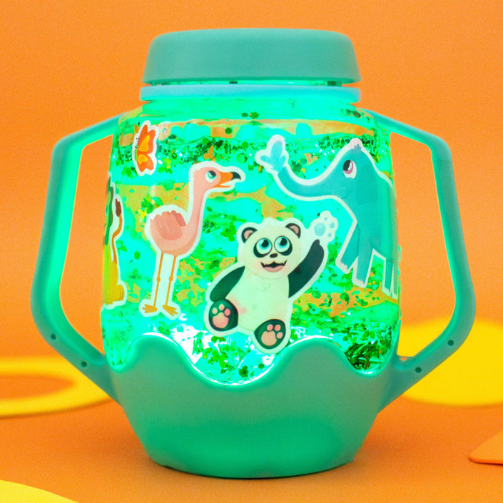 Glo Pals sensory jar DIY set zoo 3 jr+GPJARSETGREENb