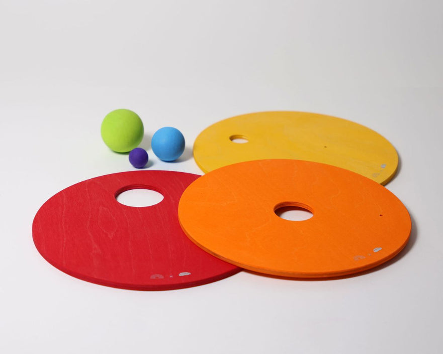 Grimms x Stapelstein Rolling Discs Warm Classic