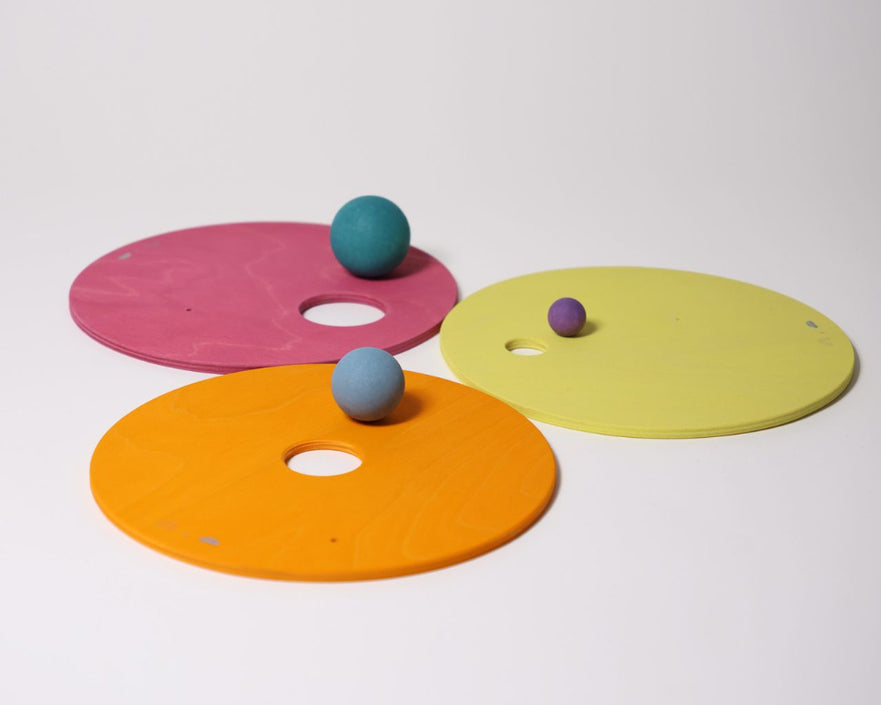Grimms x Stapelstein Rolling Discs Warm Pastel2