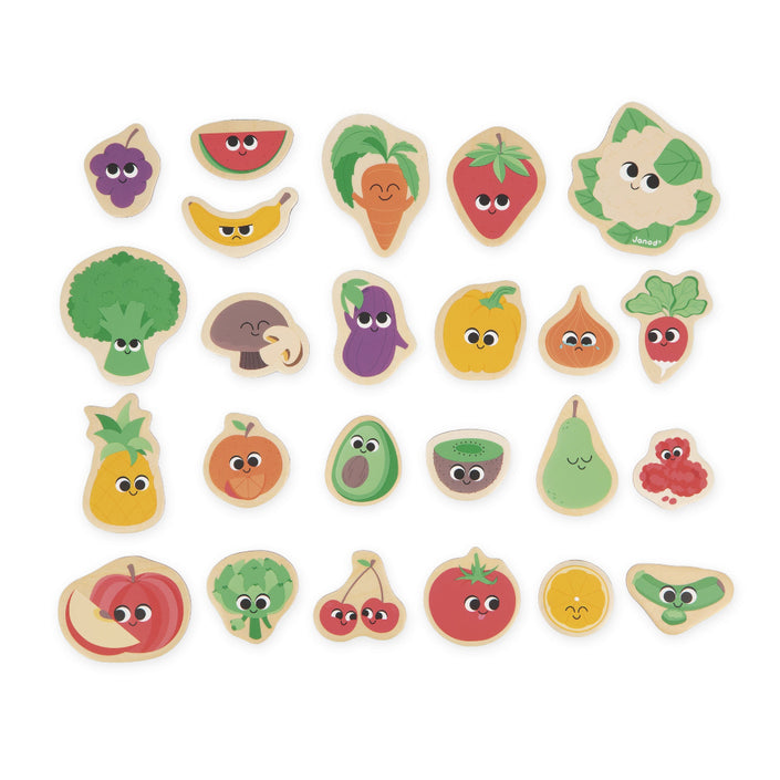 JANOD magneten Groente en Fruit 2 jr+ / 24 stks2
