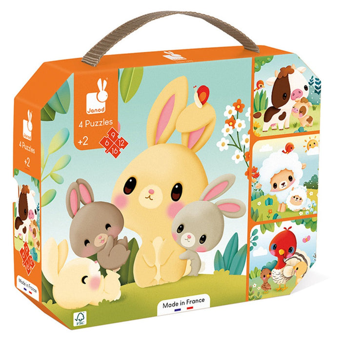 JANOD puzzel boerderij 2jr+/ 6-9-12-16 stks