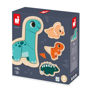 JANOD puzzel dino's 18 m+ / 2-3-4-5 stks