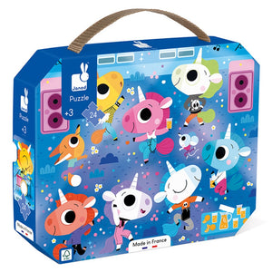 JANOD puzzel eenhoorns concert 3jr+/ 24 stks