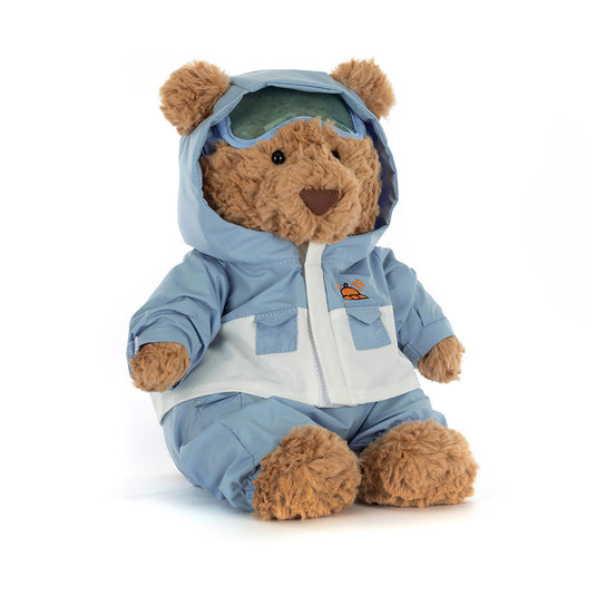 Jellycat knuffel Bartholomew Bear snow suitBARM2SKIf