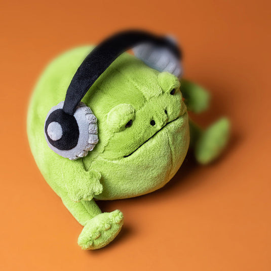 Jellycat knuffel Ricky Rain Frog Headphones