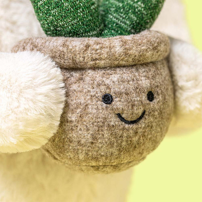 Jellycat knuffel bunny cream with Plant