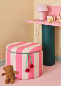 Kids Concept opbergberg poef pink