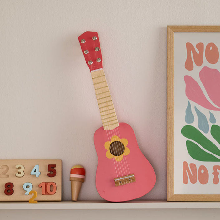 Kids Concept gitaar bloem roze1000951d