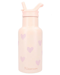 Kidzroom drinkfles pink hearts030-01060