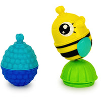 Lalaboom educatieve kralen bij + vogel blauw 6 stks 10 mnd+