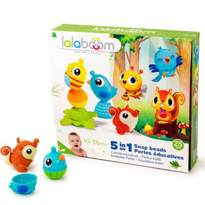 Lalaboom educatieve kralen dieren 25 stks 10 mnd+