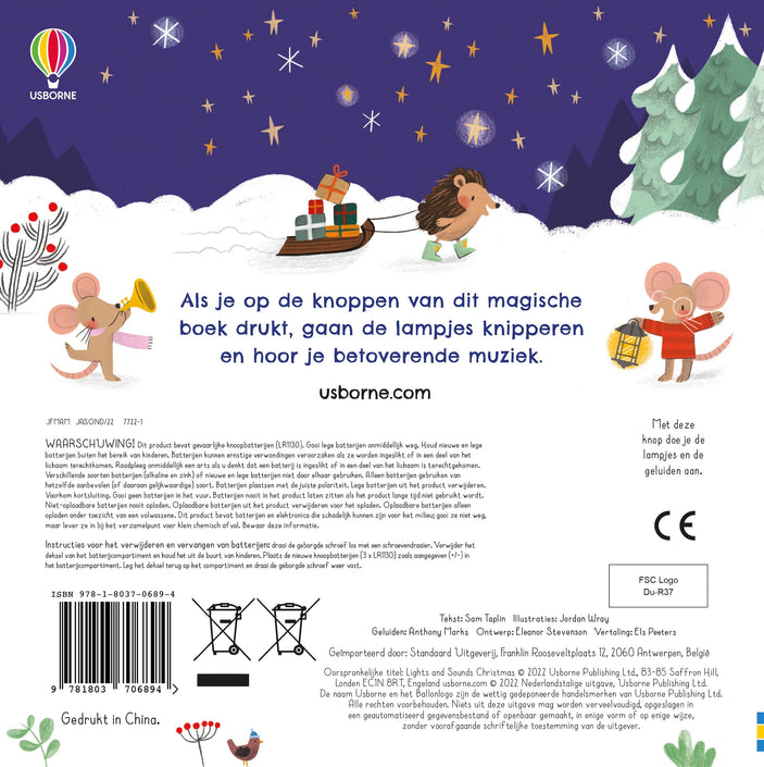 Lichtjes en geluiden Kerstmis - geluidenboek 6 mnd+