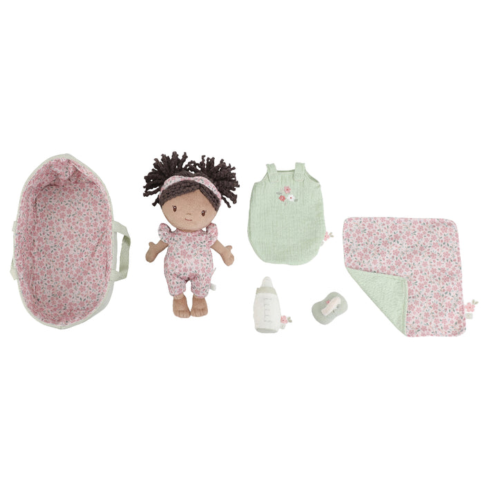 Little Dutch babypop in mandje Evi 1jr 8713291446786 g