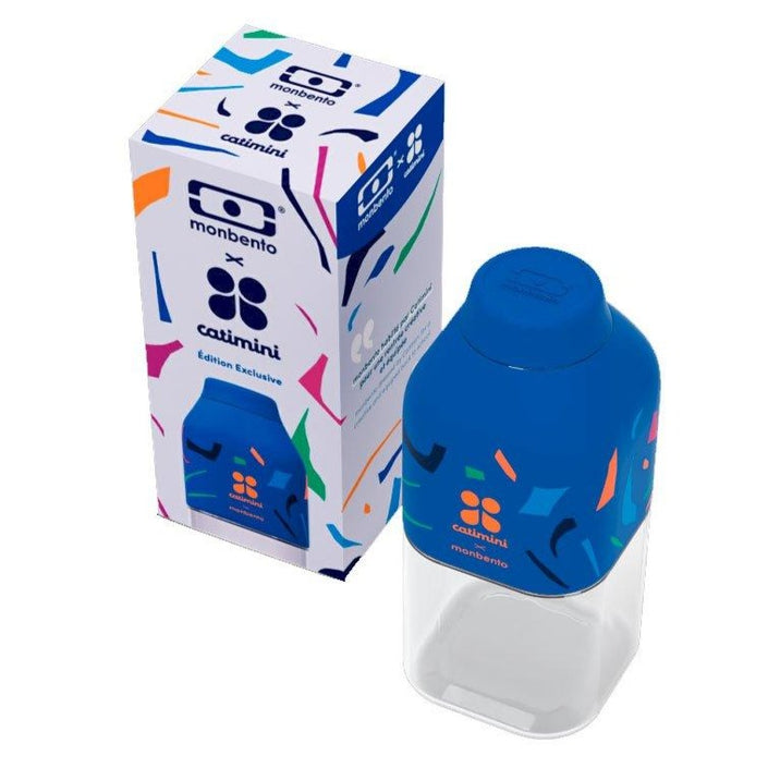 Monbento x Catimini drinkfles positive blue terrazzo