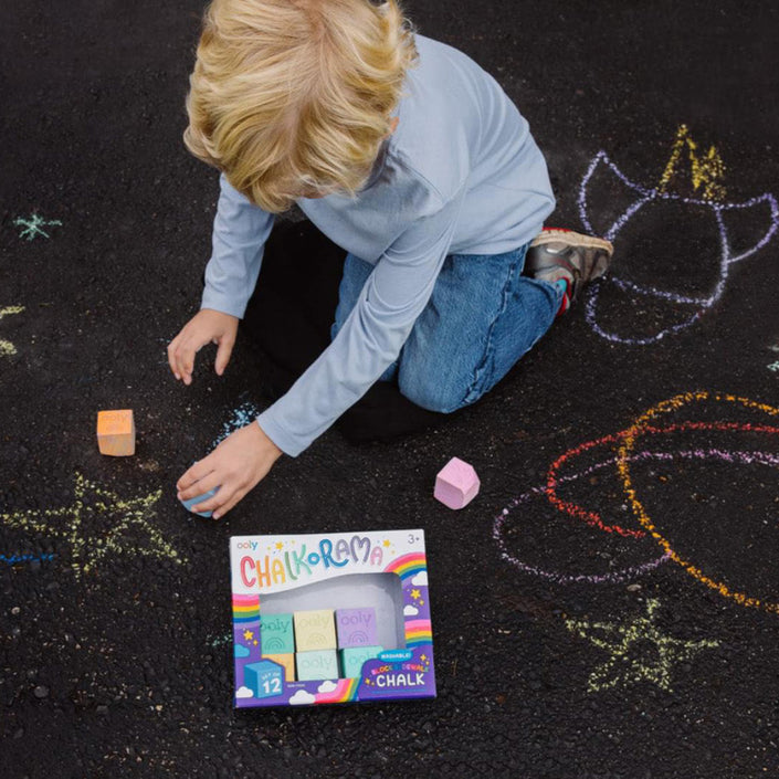 OOLY Chalk-O-Rama block sidewalk chalk 12 stks 3 jr+3