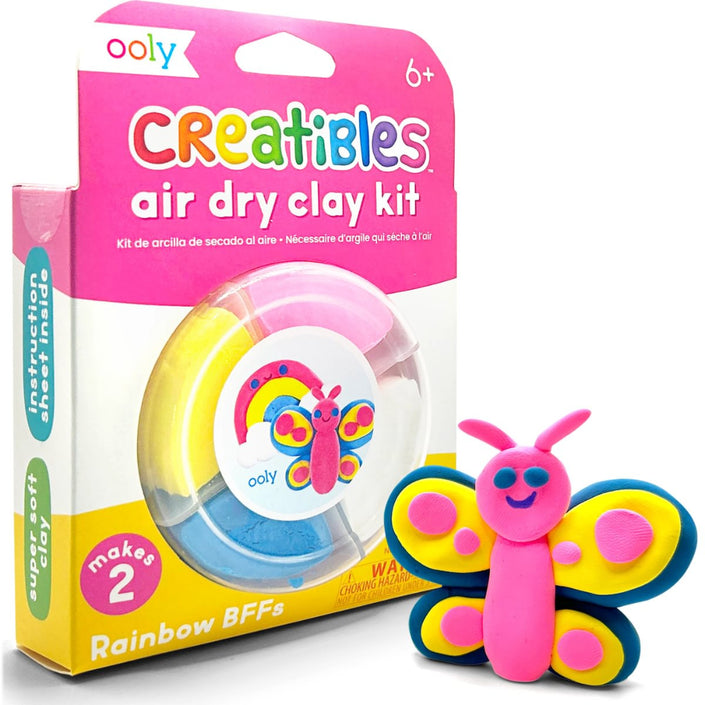 OOLY creatibles DIY air-dry clay kit Rainbow BFFs 6 jr+