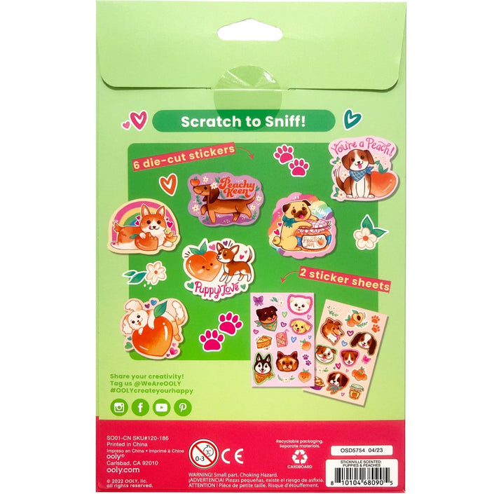 OOLY stickiville geurstickers Puppies & Peaches
