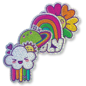 OOLY stickiville stickers Happy rainbows vinyl 4 stks