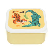 Petit Monkey snackbox set upside down animals 12 x 12 cmLB56-Rg