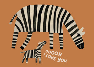 Petit Monkey ansichtkaart Ooooh I love you