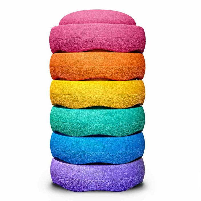 Stapelstein original regenboog classic pink edition 6 stks