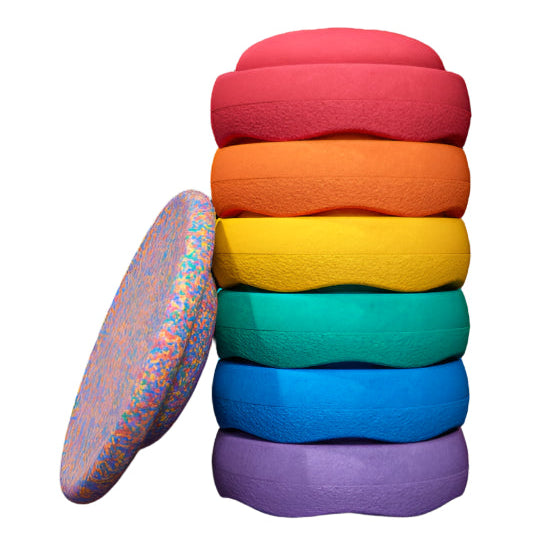 Stapelstein regenboog classic + super confetti balance board