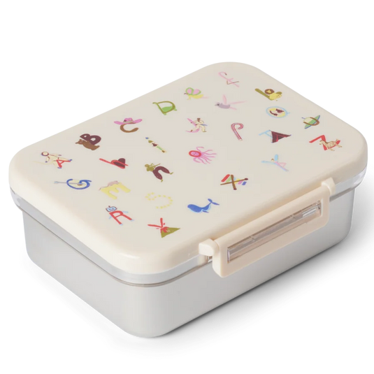Studio Noos RVS broodtrommel alfabet 6153327016040 a