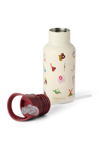 Studio Noos RVS drinkfles RVS 350 ml alphabet