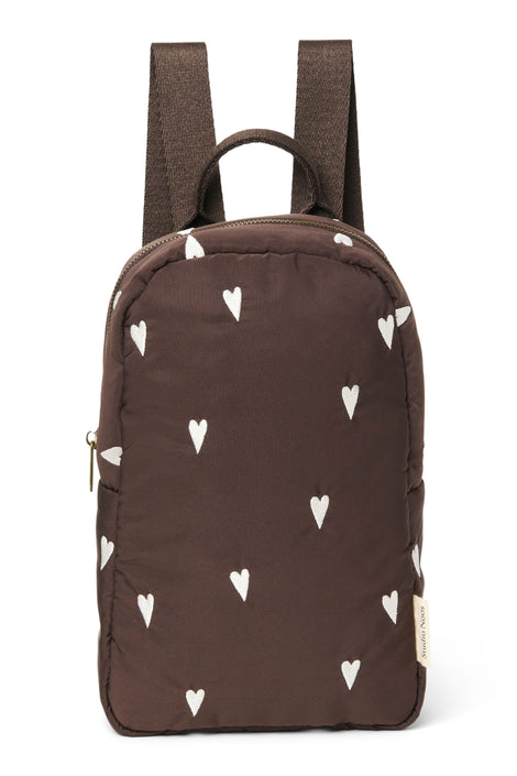 Studio Noos rugzak mini brown hearts c