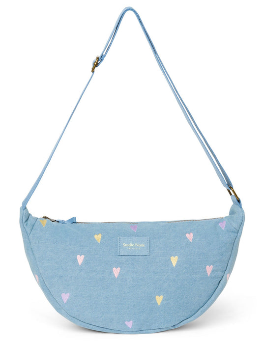 Studio Noos denim fanny pack light blue hearts 6153324685676