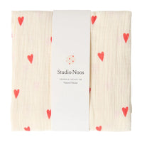 Studio Noos hydrofiele doek beige hearts 120x120 6151900154134 a