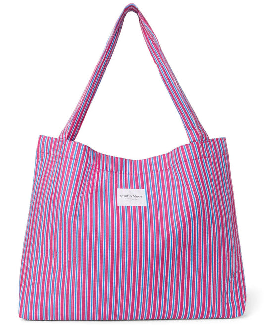 Studio Noos poplin mom bag raspberry striped 6151907618608 a