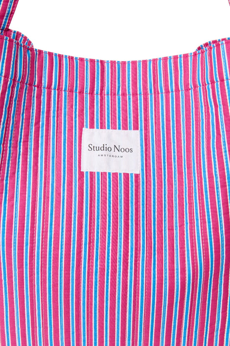 Studio Noos poplin mom bag raspberry striped 6151907618608 f
